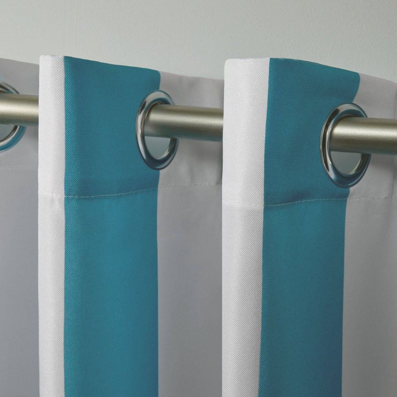 Canopy Striped Grommet Top Light Filtering Window Curtain Panels - Exclusive Home, 4 of 9