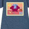 - Blue's Clues & You! - Blue Polaroid Graphic Short Sleeve Fleece Dress - 2 of 4