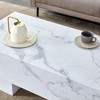 NicBex Dining Room Table Modern 43.3" Dining Table Counter Height Table with MDF Pedestal Base and Imitation Marble Top for Living Room - 4 of 4