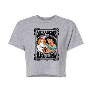 Women's - Disney Princess - Jasmine Rajah Courageous and Kind Cropped Graphic T-Shirt - 1 of 4