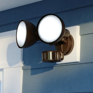 VAXCEL Motion Sensor Dusk to Dawn Outdoor Security Flood Light - 240 Degree Range - 85 Ft., Bronze - 1 of 4
