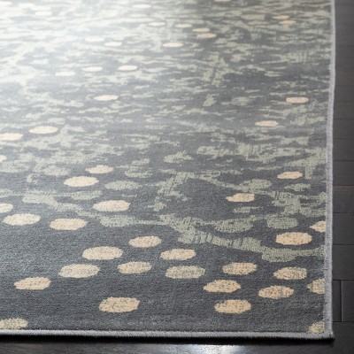 Celestial Splendor Hand-Knotted Viscose Area Rug in Gray