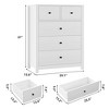 Jojoka 5 Drawer Dresser for Bedroom, Wooden Chests of Drawers with Storage Drawers, Modern Tall Dresser Organizer for Entryway, Hallway, Home Office - 2 of 4