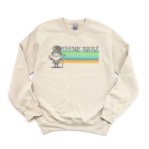 Simply Sage Market Women's Graphic Sweatshirt Feelin' Lucky Leprechaun St. Patrick's Day - 1 of 3