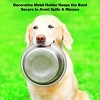 Elevated Dog and Cat Bowls - Decorative 6.5-Inch-Tall Raised Stand with 2 Stainless-Steel Food and Water Bowls - Hold 40oz Each by PETMAKER (Black) - 4 of 4
