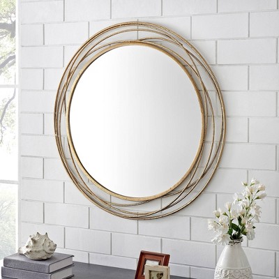 Portia Swirl Decorative Wall Mirror Gold - FirsTime