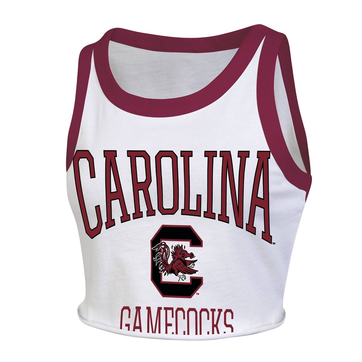 NCAA South Carolina Gamecocks Women's White Tank Top