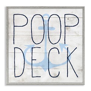 Stupell Industries Poop Deck Funny Beach House, 17" x 17" - 1 of 4