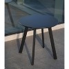 DOMETOUR 17.7x18 Inches Outdoor Side Table, Patio Round Steel End Table Small Accent Table for Patio Balcony Bedroom Living Room - 4 of 4