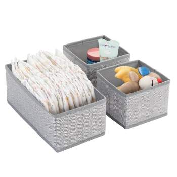 Mdesign Stackable Plastic Bathroom Organizer Box, 4 Pack + 32 Labels ...
