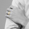 Black Bow Jewelry 6mm 10K White or Yellow Gold Beveled Edge Comfort Fit Band - 4 of 4
