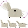 vidaXL Recliner Chair Cream Faux leather, metal, plywood Single - 4 of 4