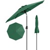 9FT Outdoor Table Patio Umbrella with Button Tilt and Crank Handle for Gardens, Patios, Backyards and Pools - 2 of 4