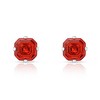 Cute 925 Sterling Silver Ascher-Cut CZ Studs Earrings - 3 of 4
