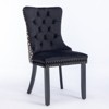 Syemin Velvet Dining Chair Set of 2, Mid-Century Modern Velvet Upholstered Chair with Rivets, Black, 24.4"*19.7"*37.5" - 3 of 4