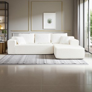 104" Cloud L-Shaped Sectional Sofa, Chenille, Deep Seats, No Assembly - 1 of 4