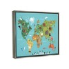 Stupell Industries Country Animals World Map Continents Wildlife Diagram Floater Canvas Wall Art - 3 of 4