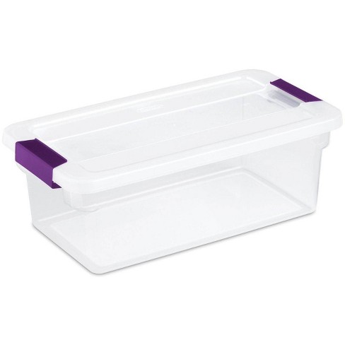 MPM 2 PACK Stackable Foldable Clear Storage Box with Lid and