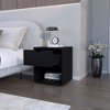 NicBex Wood Nightstand with Drawer,Bedside Table with Open Storage Compartment for Bedroom,Living Room - 2 of 4