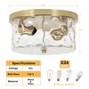 Flush Mount Ceiling Light Farmhouse Kitchen Island Ceiling Light with Bubble Glass Close to Ceiling Light Fixture - 4 of 4