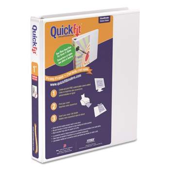 Stride QuickFit D-Ring View Binder 1" Capacity 8 1/2 x 11 White 87010