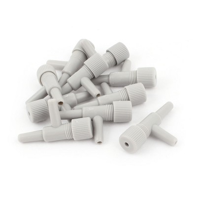 Unique Bargains Aquarium Fish Tank Plastic Air Tubing Switch Pump Flow Control Valve Gray 10 Pcs
