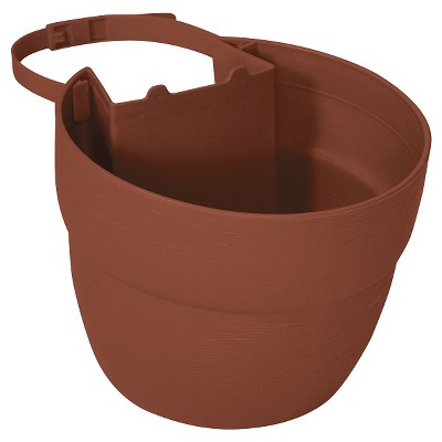 6" Emsco Resin Post Planter Brown