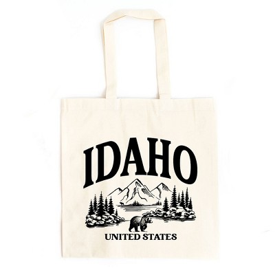 City Creek Prints Idaho Forest Scene Canvas Tote Bag - 15x16 - Natural