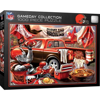 MasterPieces Game Day 500 Piece Jigsaw Puzzle for Adults - NFL Cleveland  Browns Locker Room - 15x21