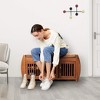 Two Tier Shoe Bench, Bamboo Entrance Shoe Rack with Cushion Organizer, Multifunctional Breathable Shoe Cabinet - 3 of 4