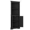 Chery Life 69'' in Tall Corner Cabinet with Doors for living room, bathroom,Dining Room or Kitchen, Black - 3 of 4