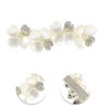 Unique Bargains Rhinestones Freesia Flower French Barrette Hair Clips Gold Tone White 1 Pc - 3 of 4