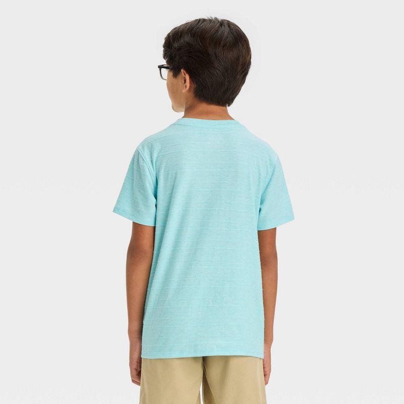 Boys' Short Sleeve Jacquard Henley Shirt - Cat & Jack™, 3 of 5