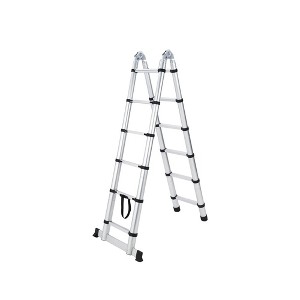 COZONY Aluminum Telescopic Ladder, Collapsible Extension Ladder with Non-Slip Feet & Stabilizers for Indoor Outdoor Use - 1 of 4