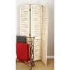 Farmhouse Wood Room Divider Screen Cream - Olivia & May - 2 of 4