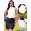 INSPIRE CHIC Women's Halter Neck 3D Floral Ruffle Sleeveless Summer Dressy Casual Blouses - 2 of 4