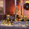 LuxenHome Set of 3 Deer Family Lighted Holiday Decoration Brown - 4 of 4
