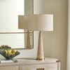 Uttermost Perkins Travertine Table Lamp – Natural Stone Base with Iron Accents and Fabric Shade for Sophisticated Interiors - 3 of 4
