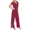 Women's Jumpsuit with Chiffon Overlay - LAST TANGO - 2 of 4