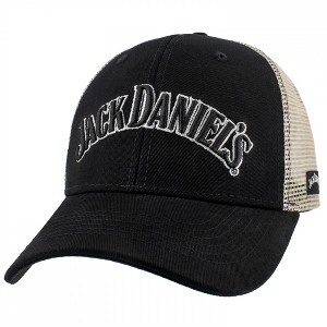 Adult Jack Daniels Embroidered Logo Monochrome Mesh Hat - One Size