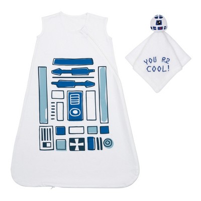 Lambs & Ivy Star Wars R2D2 Wearable Blanket & Lovey/Security Blanket Gift Set