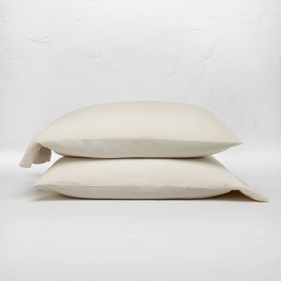 Photo 1 of 100% Washed Linen Solid Pillowcase Set - Casaluna™