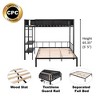 NicBex Twin Over Full Bunk Bed with Guardrail and 2 Drawers,Loft Bed with Ladder and Converts to 2 Beds,Noise Reduced Bunk Beds for Bedroo - 4 of 4
