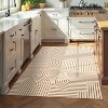 Abstract Washable Area Rug Non-Slip Throw Rug with Rubber Back, Low Pile Stain Resistant Boho Geometric Carpet for Living Room, Bedroom Dining Room - 2 of 4