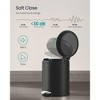 1.6 Gallon Bathroom Trash Can, Small Stainless Steel Garbage Bin with Soft-Close Lid & Pedal, Inner Bucket for Toilet Bedroom - 3 of 4