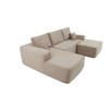 105.7'' Plush Corduroy Deep-Seat Modular Sectional Sofa with U-Shaped Chaise and No-Assembly Design - 4 of 4