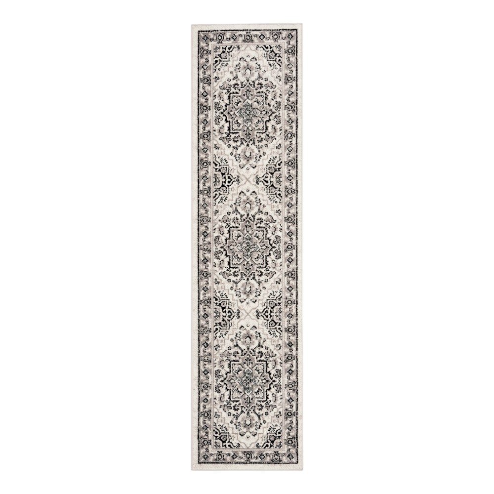 2'x8' Runner Gray/Ivory Medallion Loomed - Safavieh