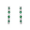 Luxurious Inside-Out Hoop Earrings Embellished with sapphire and Sparkling Cubic Zirconia for a Bold and Elegant Statement - 4 of 4