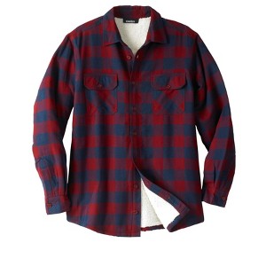 KingSize Men's Big & Tall Fleece High Pile Fleece Shirt Jacket - 1 of 4
