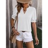 Women's Short Sleeve V Neck T Shirts Trendy Casual Spring Tops Summer Fashion Tees Basic Clothes - 2 of 4
